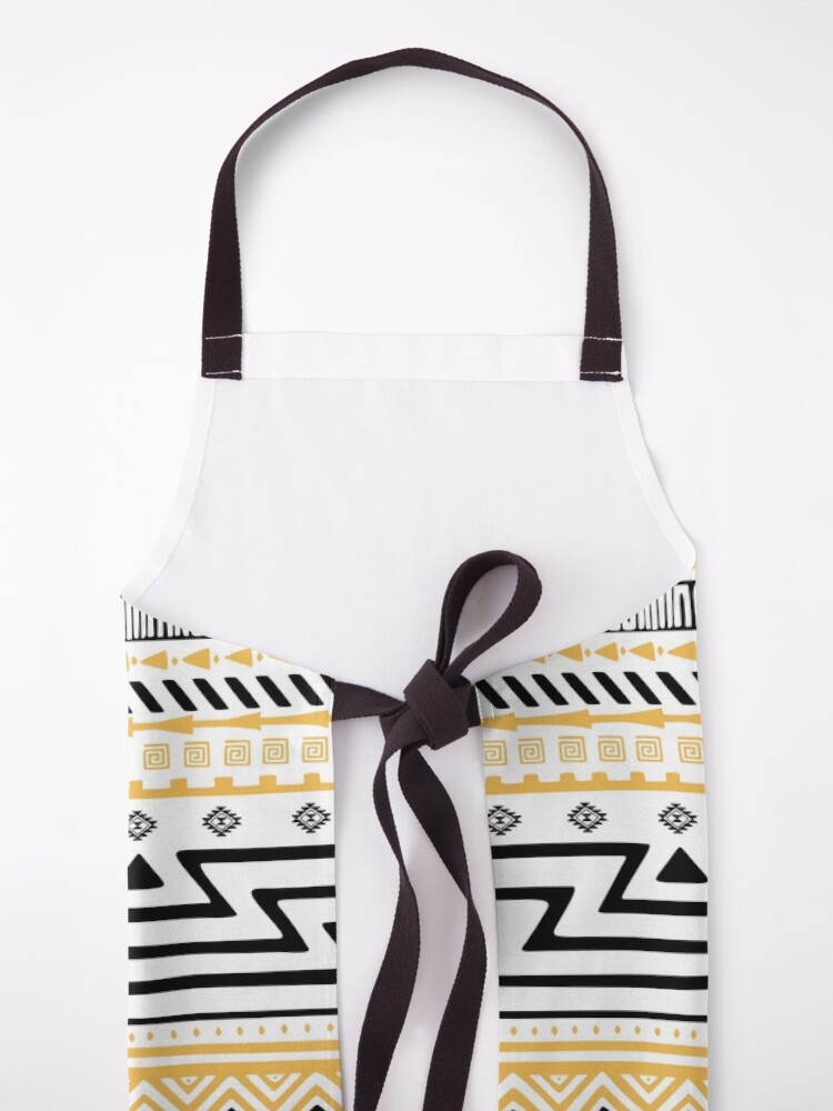 Thumbnail 5 of 6, Apron, Aztec Pattern Cadmium - Large designed and sold by kernowerno.