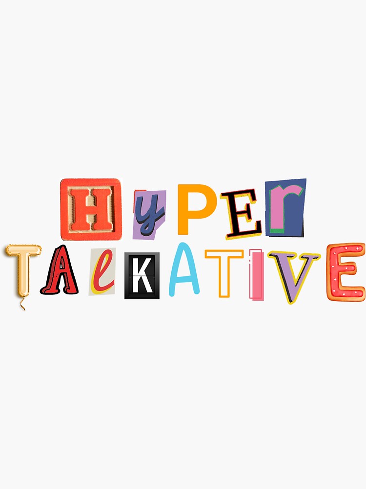 Hyper Talkative Scrapbook Logo | Sticker