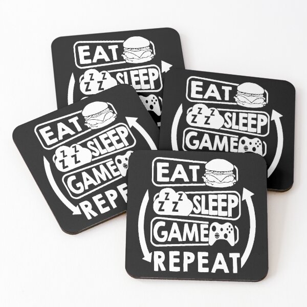 Item preview, sleep & game, repeat designed and sold by Toonify4U.
