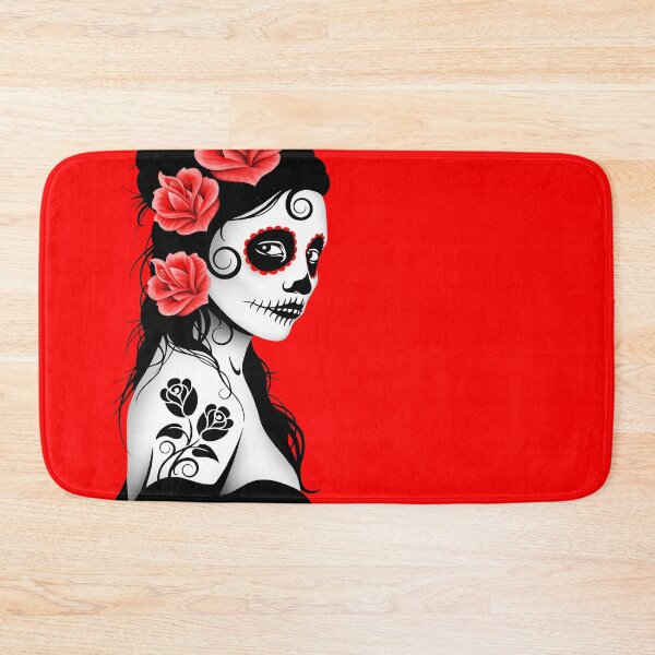Item preview, Red Day of the Dead Sugar Skull Girl designed and sold by JeffBartels.