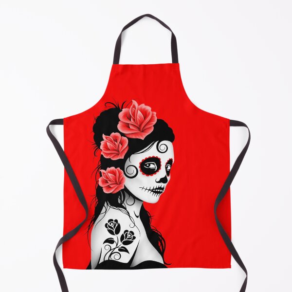 Item preview, Red Day of the Dead Sugar Skull Girl designed and sold by JeffBartels.