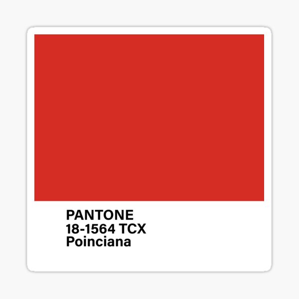 pantone 18-1564 TCX Poinciana Sticker