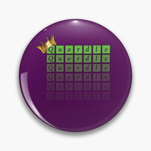 Item preview, King of Quordle - Crossword Grid Puzzle designed and sold by GnuArt.