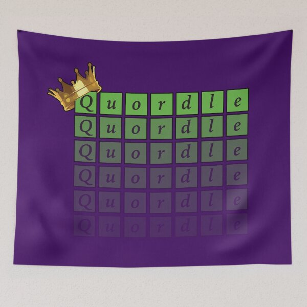 Item preview, King of Quordle - Crossword Grid Puzzle designed and sold by GnuArt.