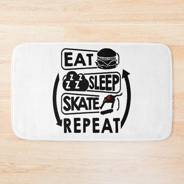 Item preview, eat sleep & skate, repeat designed and sold by Toonify4U.