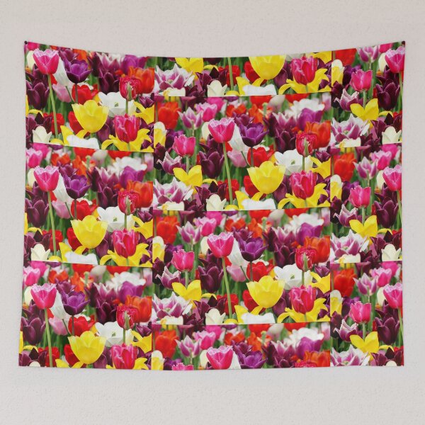Item preview, Tulip flowers background- Colorful Floral patterns  designed and sold by BestUncommonTee.