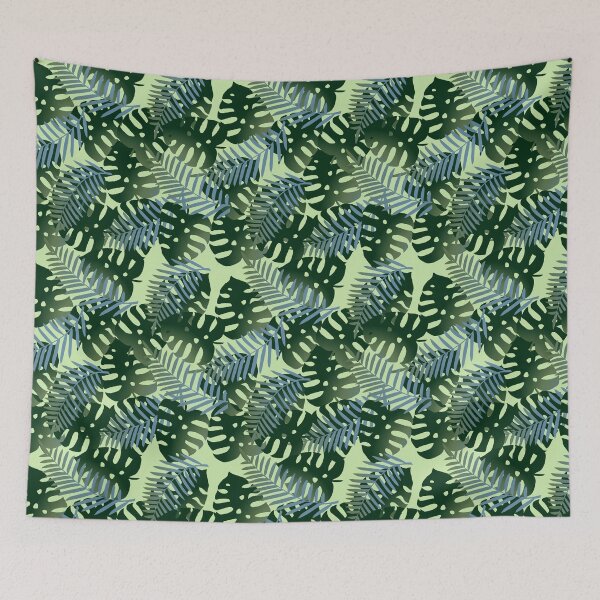Item preview,  tropical palm leaves and Monstera designed and sold by pidzam4e.