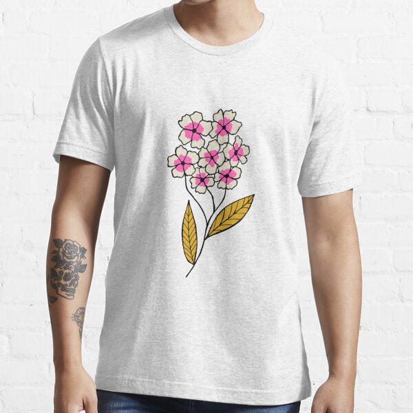 Colorful happy flower blossom pattern in off-white Essential T
