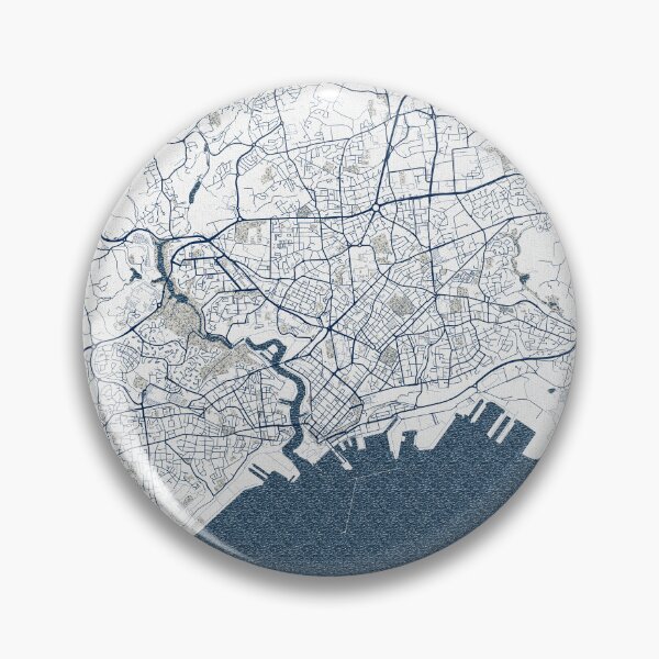 Item preview, Brest City Map of Brittany, France - Coastal designed and sold by deMAP.