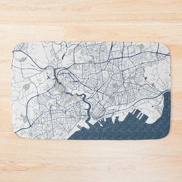 Item preview, Brest City Map of Brittany, France - Coastal designed and sold by deMAP.