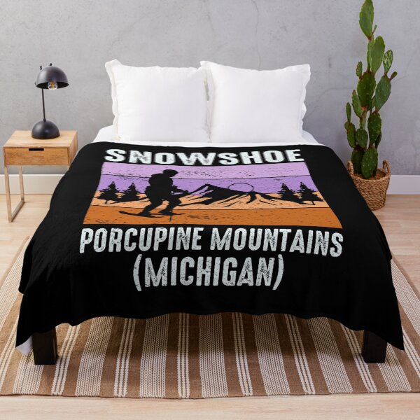 Item preview, Snowshoe Hiking Lover Winter Michigan Vintage designed and sold by TastefulTees.