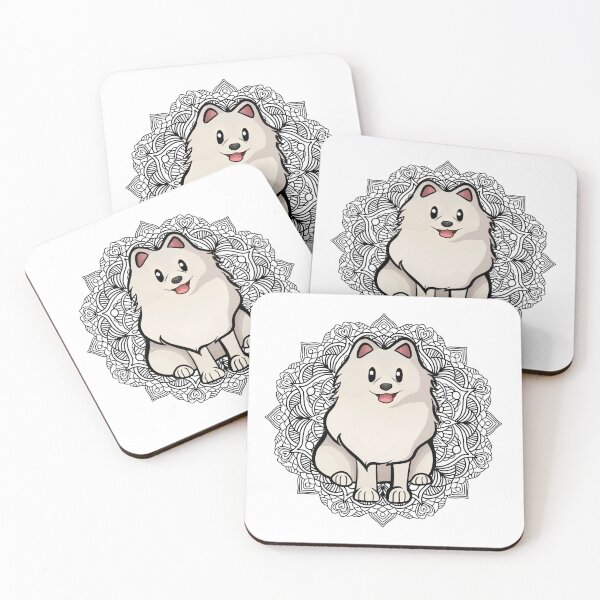 Item preview, White Pomeranian Mandala designed and sold by Ahenix.