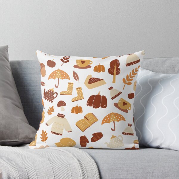 Item preview, Seamless pattern of autumn set of items, vector wallpaper doodle style fall mood  designed and sold by deepakrode7.