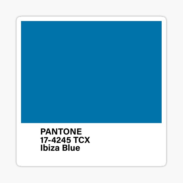 pantone 17-4245 TCX Ibiza Blue Sticker