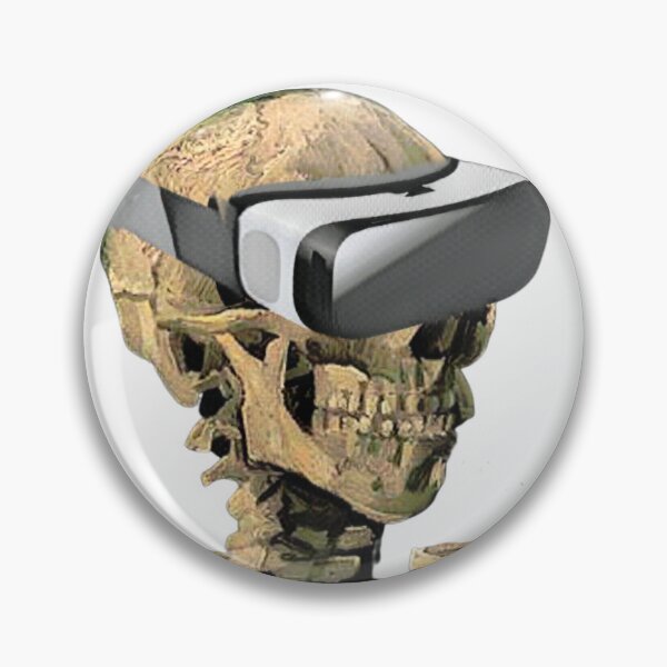 Item preview, Vincent Van Gogh Skull with Burning Cigarette and VR Headset (no cigarette) designed and sold by harborhouse55.