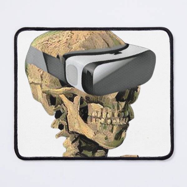 Item preview, Vincent Van Gogh Skull with Burning Cigarette and VR Headset (no cigarette) designed and sold by harborhouse55.