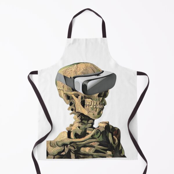 Item preview, Vincent Van Gogh Skull with Burning Cigarette and VR Headset (no cigarette) designed and sold by harborhouse55.