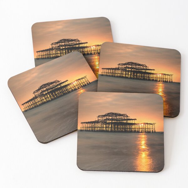 Item preview, Brighton West Pier Sunset designed and sold by LenBrook.