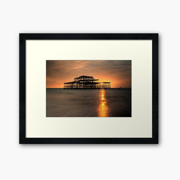 Item preview, Brighton West Pier Sunset designed and sold by LenBrook.