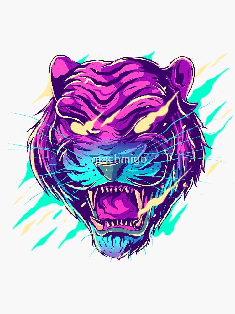 Retro Love Tiger Blur