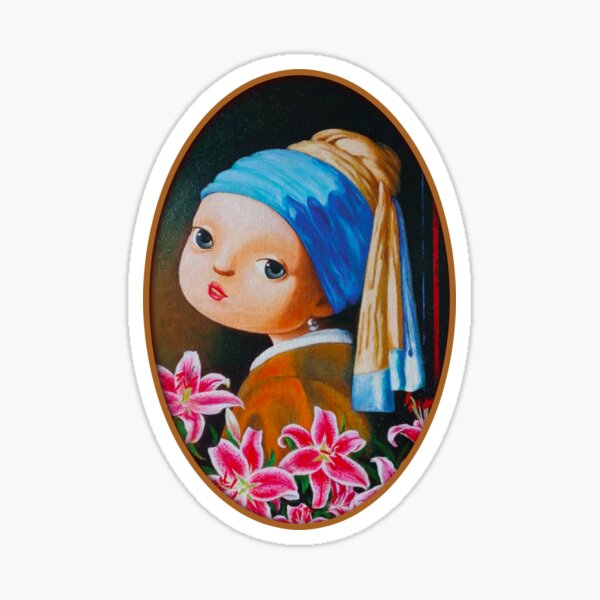 Girl With A Pearl Earring Stickers for Sale