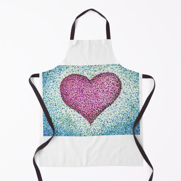 Aperçu de l'œuvre Illustration pointillisme coeur rose et bleu créée et vendue par Allison Tarell.