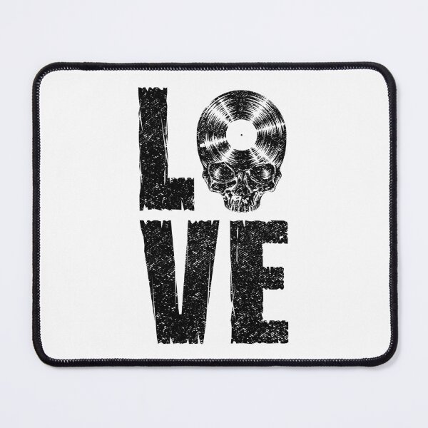 Item preview, I Love Vinyl Old School Record Collector Gothic Skull designed and sold by GrandeDuc.