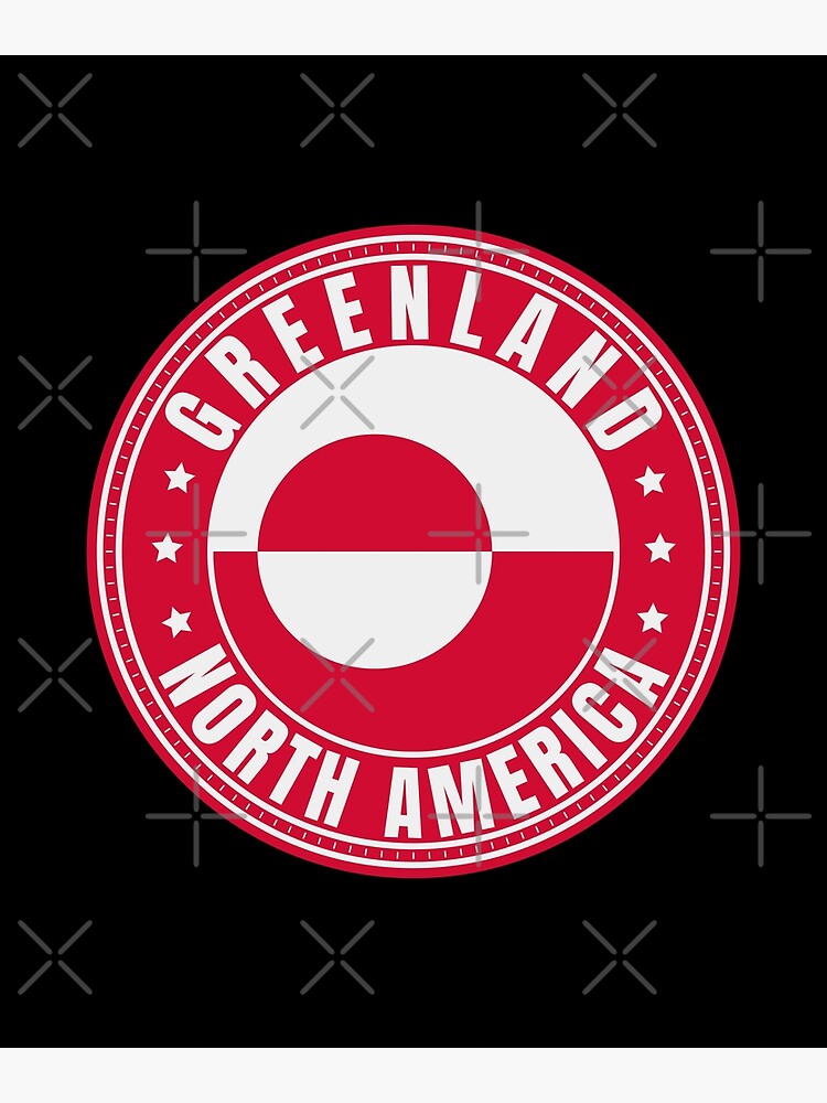 "Greenland Circle Emblem" Poster for Sale by worldpopulation Redbubble