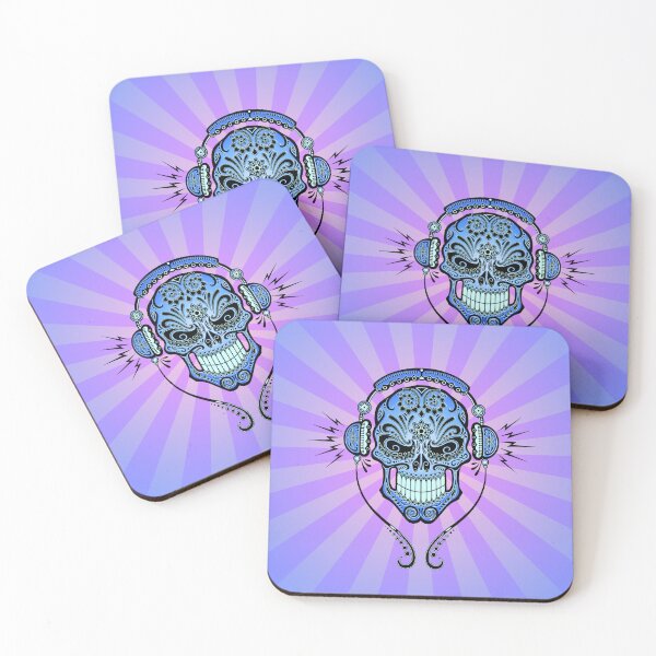 Item preview, Blue DJ Sugar Skull designed and sold by JeffBartels.