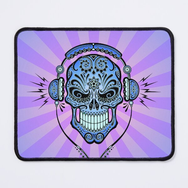 Item preview, Blue DJ Sugar Skull designed and sold by JeffBartels.