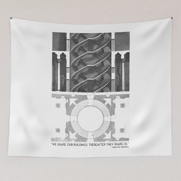Item preview, Architecture Quote: "We Shape Our Buildings; Thereafter They Shape Us" designed and sold by amuseXpress.