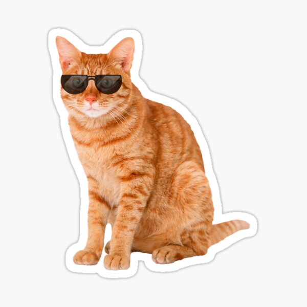 Item preview, Funny Orange Tabby Cat with Sunglasses designed and sold by mariejosee22.