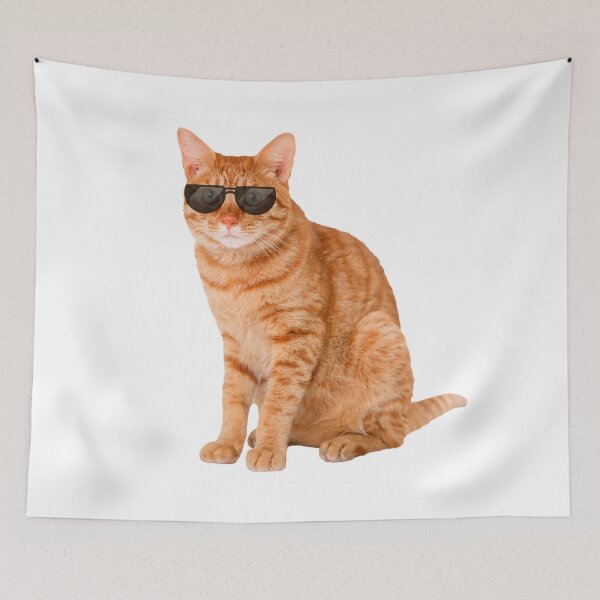 Item preview, Funny Orange Tabby Cat with Sunglasses designed and sold by mariejosee22.