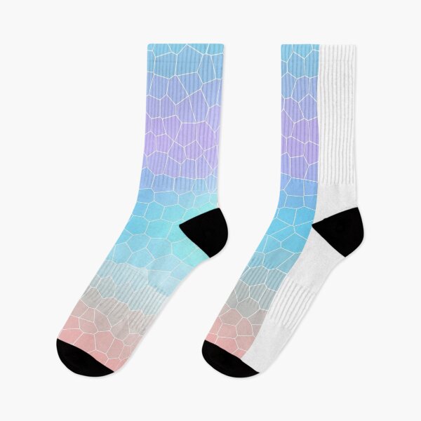 Item preview, 4 Colorful Mosaic - aqua blue / soft purple / light teal / peachy pink designed and sold by uphome.