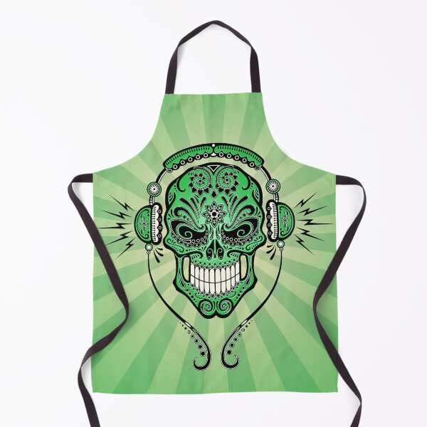 Item preview, Green DJ Sugar Skull designed and sold by JeffBartels.
