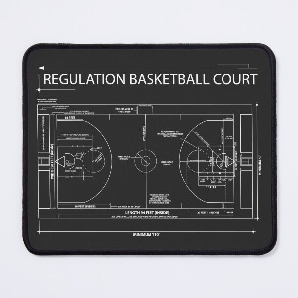 Item preview, Regulation Basketball Court Dimensions Art designed and sold by mymymagic.