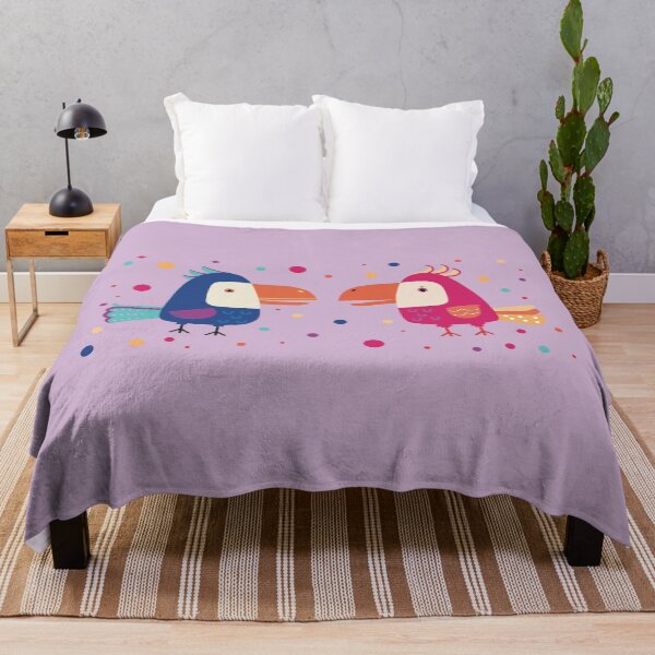 Item preview, The Two colorful funny parrots meeting for a gossip surrounded with dots in many colors designed and sold by marina63.