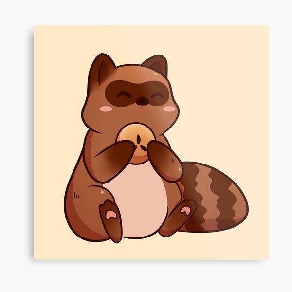 Tanuki Art Metal Print