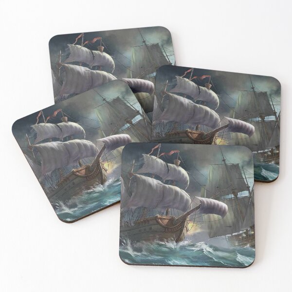 Item preview, Majestic Sailing Ships Braving the Stormy Seas designed and sold by SweetMySpot.