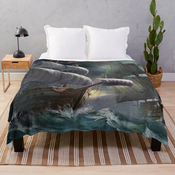 Item preview, Majestic Sailing Ships Braving the Stormy Seas designed and sold by SweetMySpot.