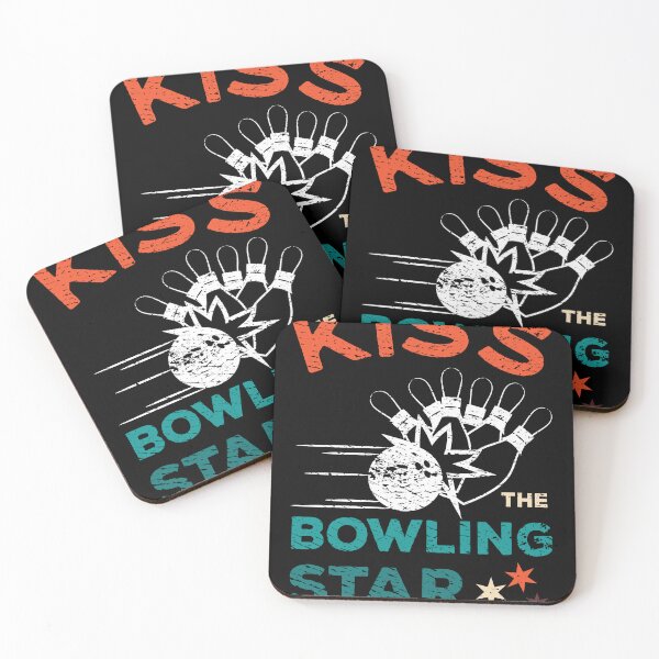 Item preview, Kiss the Bowling Star - fun bowling pin design designed and sold by VitoTDesign.