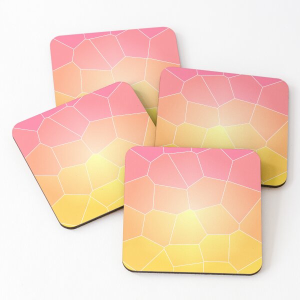Item preview, coral pink and yellow orange mosaic designed and sold by uphome.