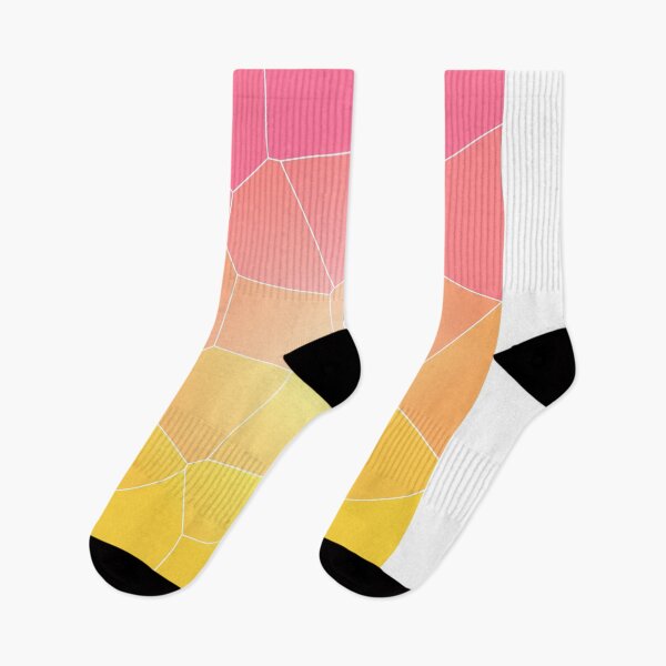 Item preview, coral pink and yellow orange mosaic designed and sold by uphome.