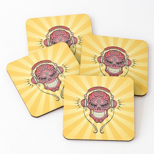 Item preview, Red and Yellow DJ Sugar Skull designed and sold by JeffBartels.