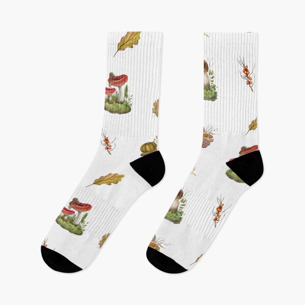 Item preview, Watercolor Fall Nature Collection - Wild Mushrooms, Pumpkins, Leaves designed and sold by silviaol.