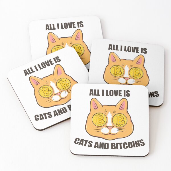 Item preview, All I Love Is Cats And Bitcoins - Funny Crypto Cat designed and sold by StassyDraws.