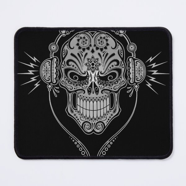 Item preview, Gray and Black DJ Sugar Skull designed and sold by JeffBartels.