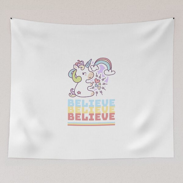 Item preview, Believe, believe, believe Unicorn designed and sold by behappyshirts.