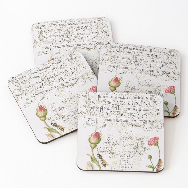 Item preview, Gothic art work - Wainscot, French Rose, Wasplike Insect, English Daisy, and Caterpillar from Mira Calligraphiae Monumenta designed and sold by BestUncommonTee.