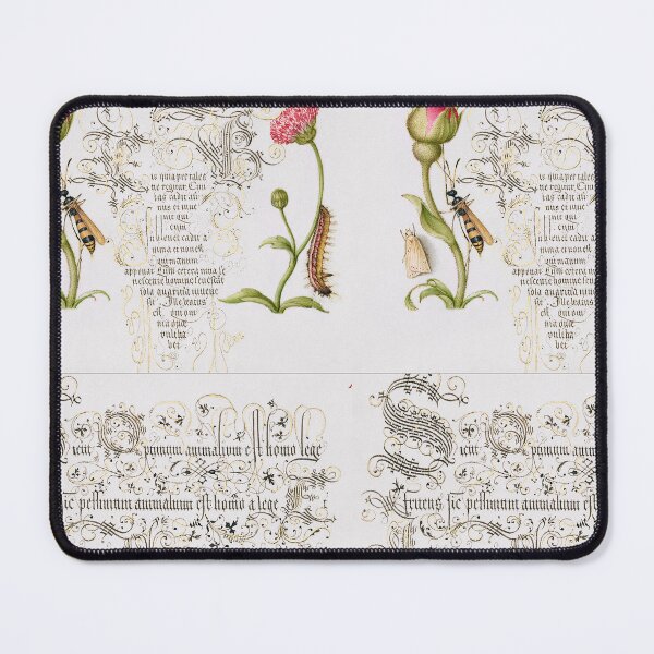 Item preview, Gothic art work - Wainscot, French Rose, Wasplike Insect, English Daisy, and Caterpillar from Mira Calligraphiae Monumenta designed and sold by BestUncommonTee.